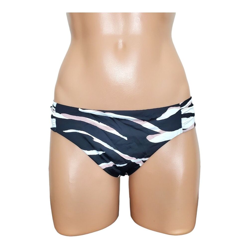 Bar III Om the Hunt black white bikini bottom size M